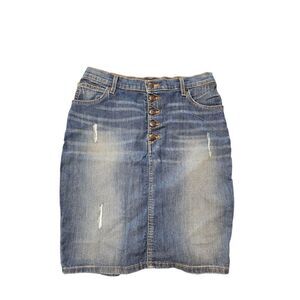 Guess Blue Knee-Length Pencil Skirt